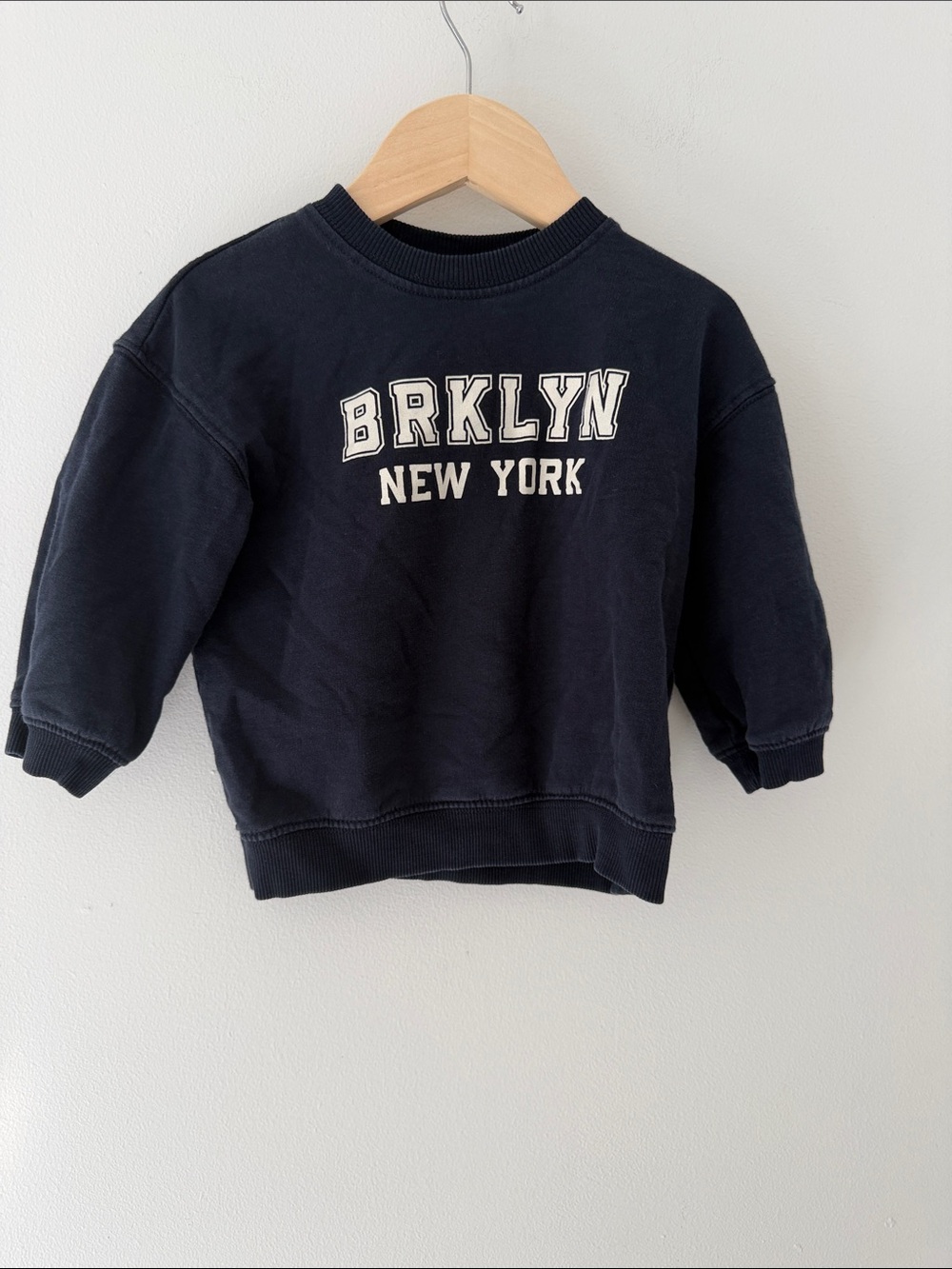 H&M Kids Navy 'BRKLYN New York' Graphic Sweatshirt GO BROOKLYN 12-18m